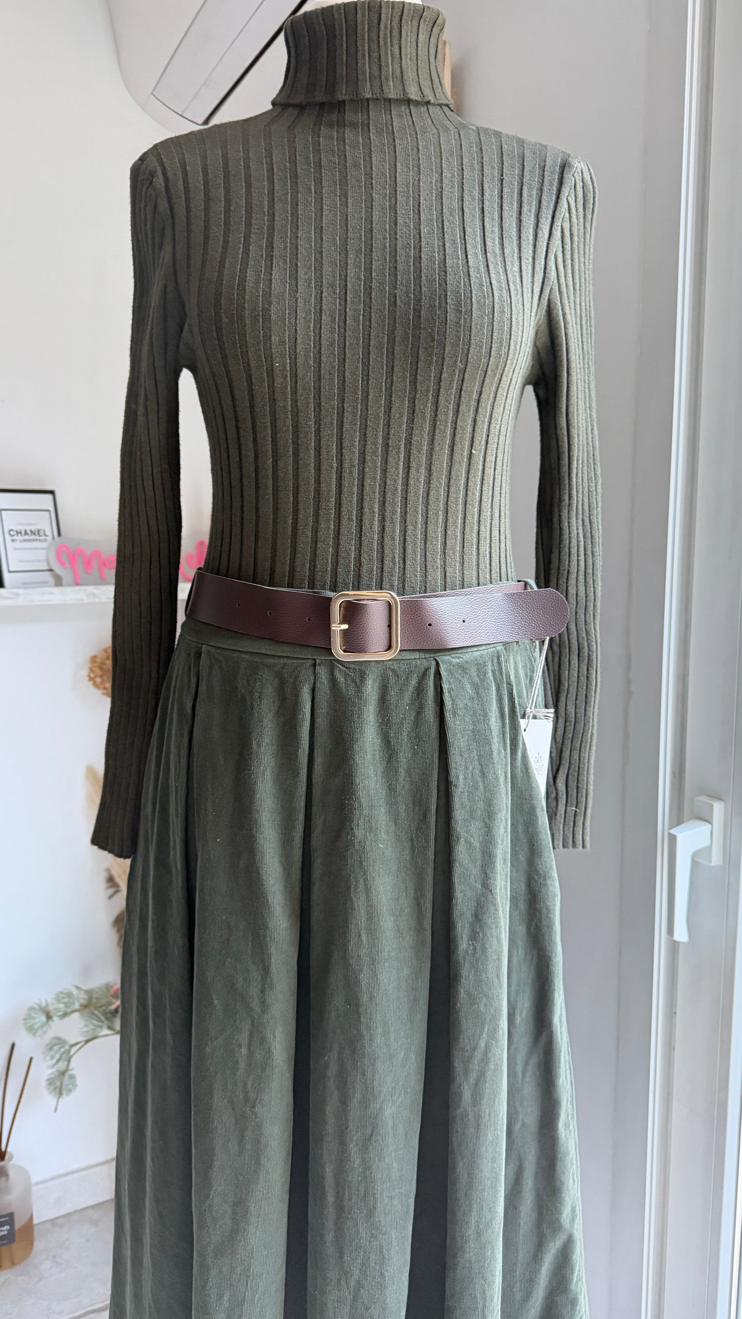 Jupe longue en velours