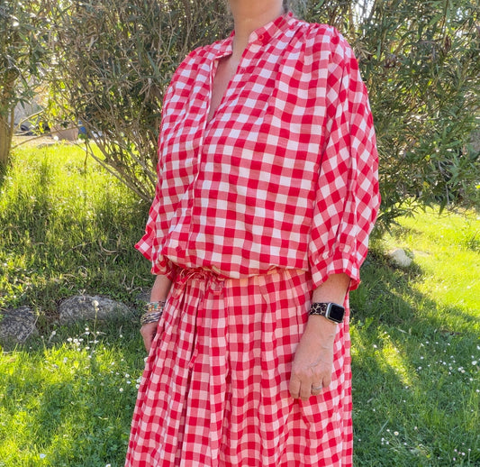Chemise à carreaux Vichy