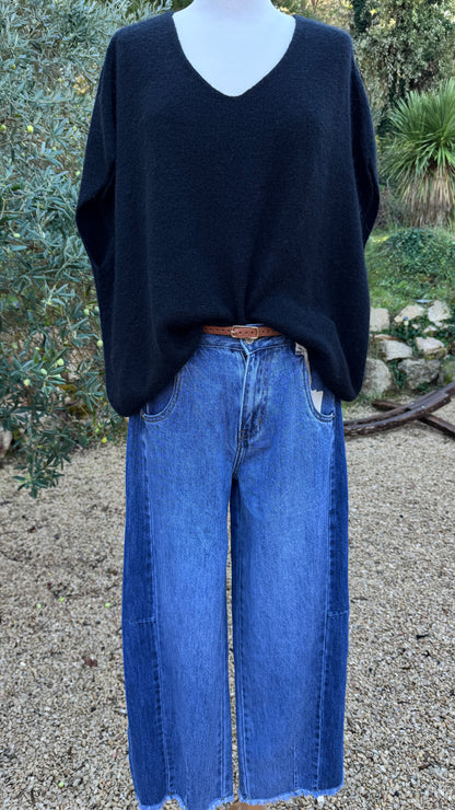 Pull Sans Manches Col V Femme