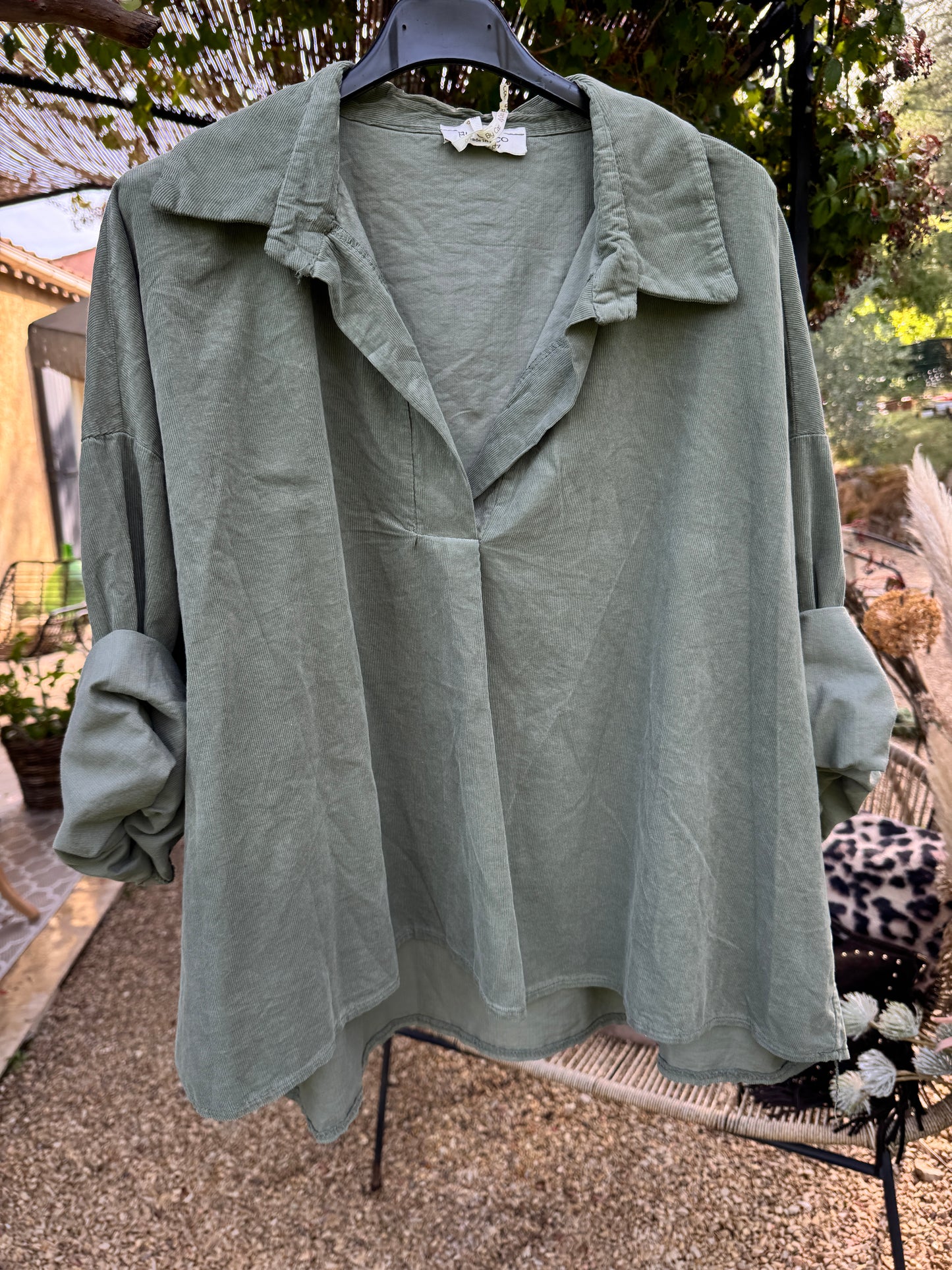 Chemisier velour