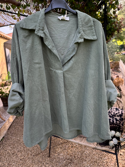 Chemisier velour