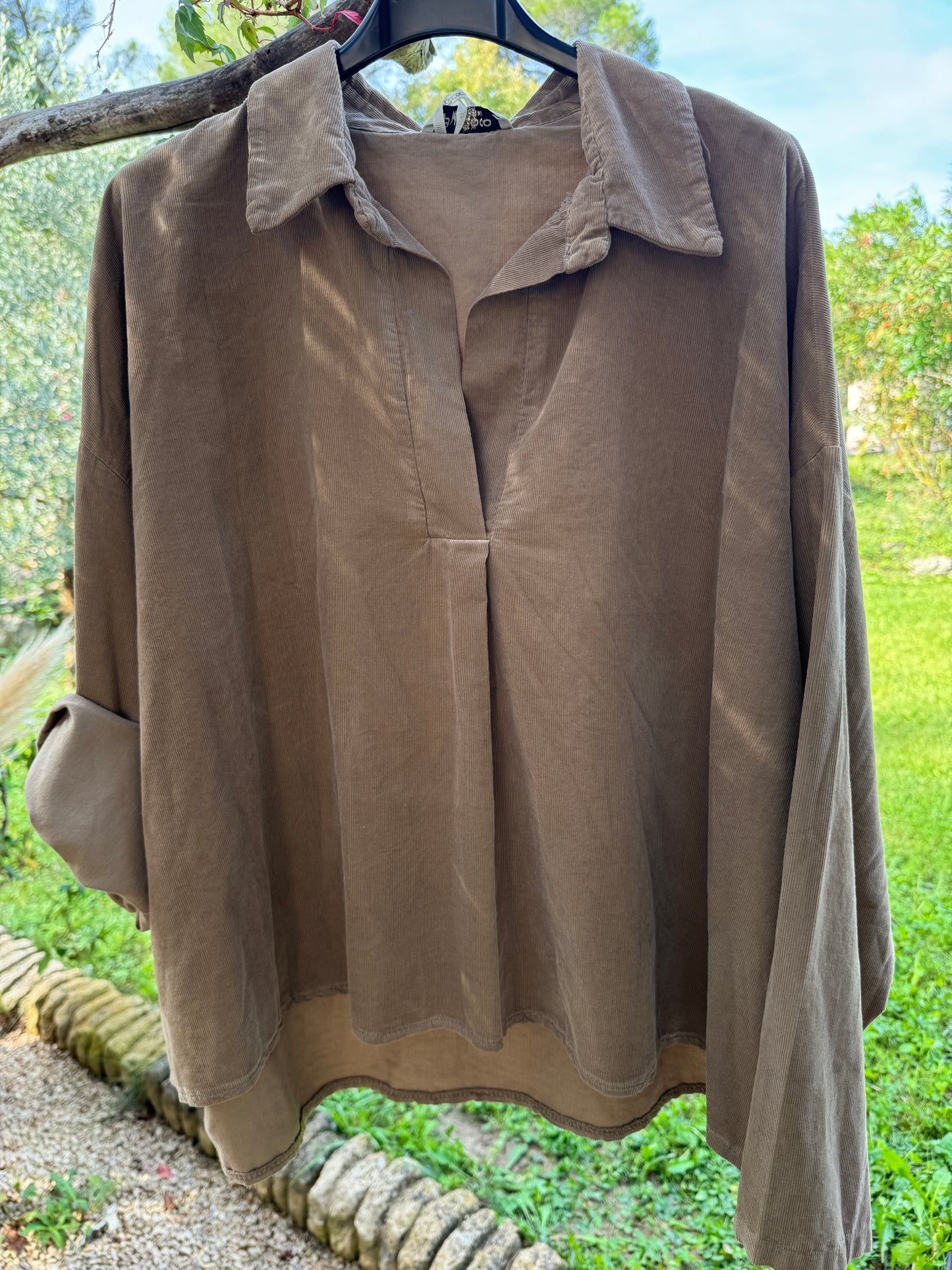 Chemisier velour