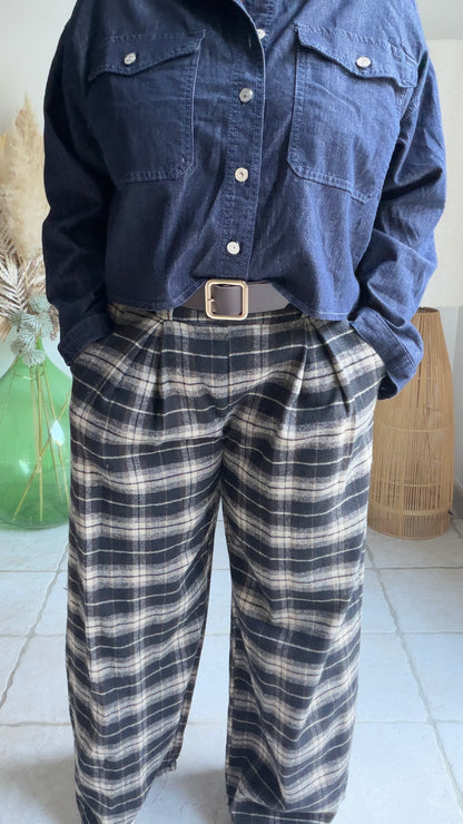 Pantalon à carreaux
