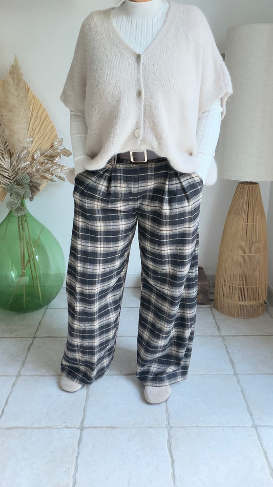 Pantalon à carreaux