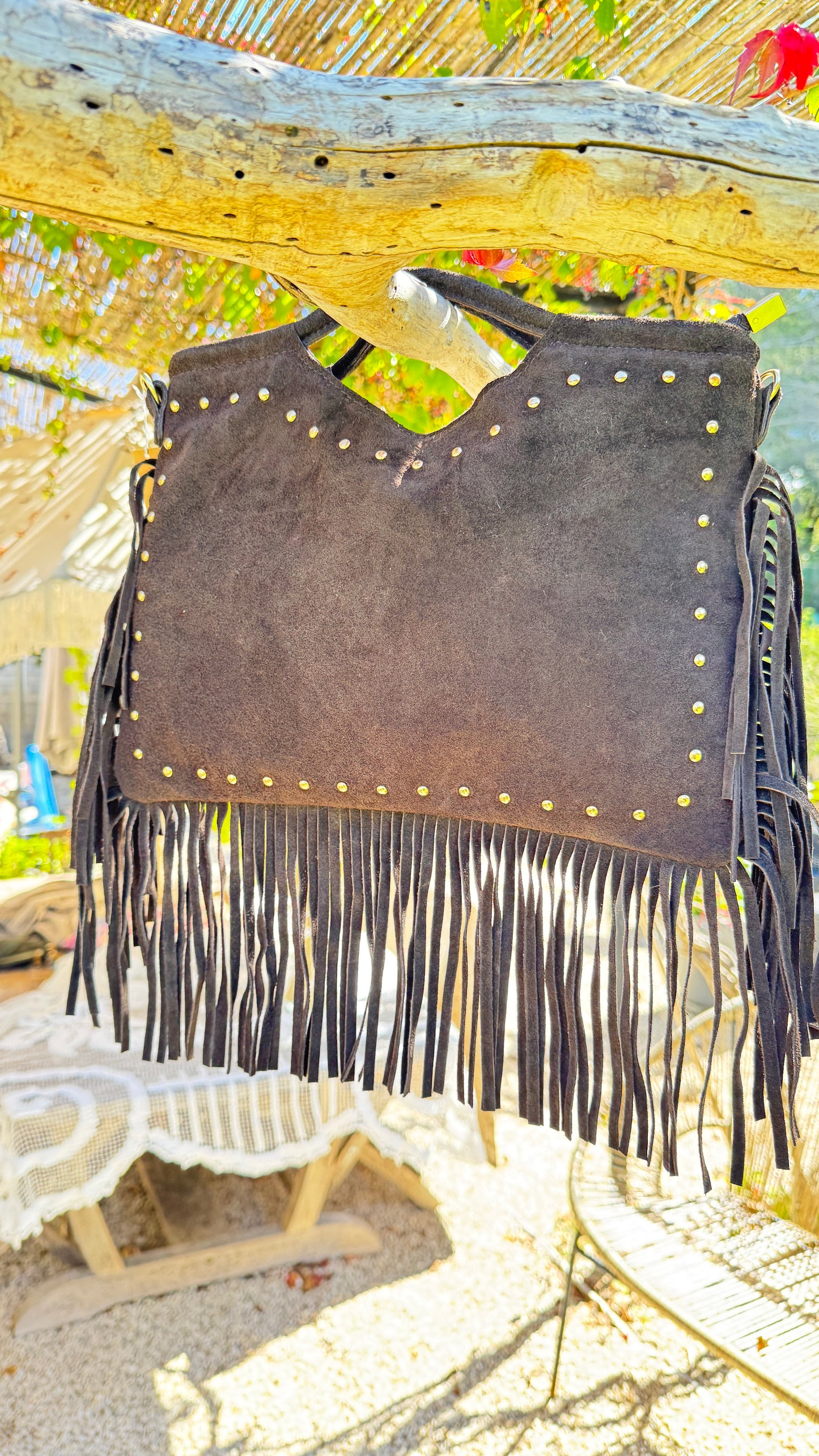 sac franges en daim