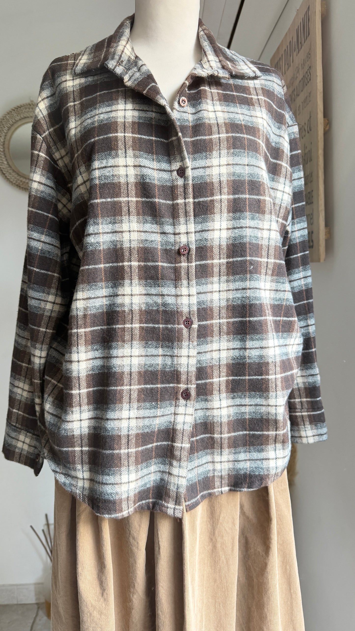 Chemise carreaux choco