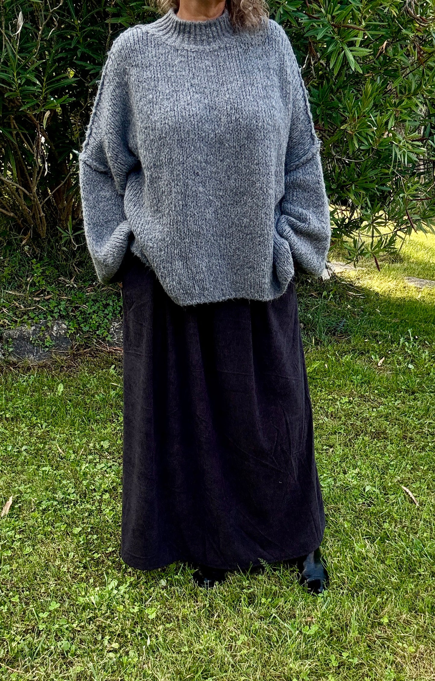 jupe longue en velour