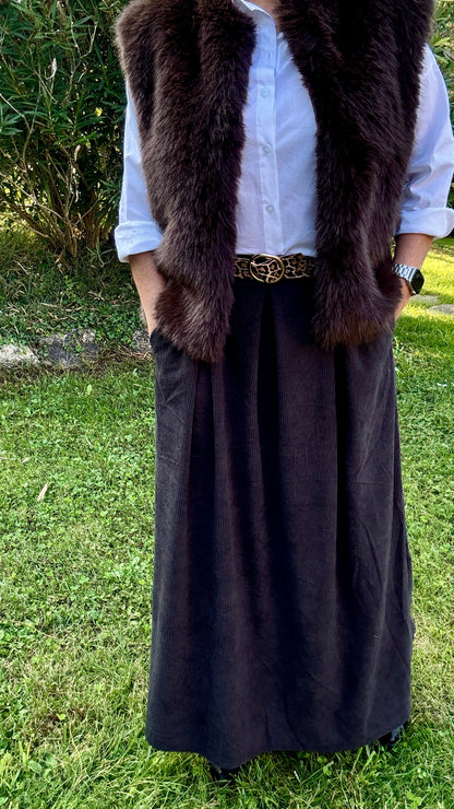 jupe longue en velour