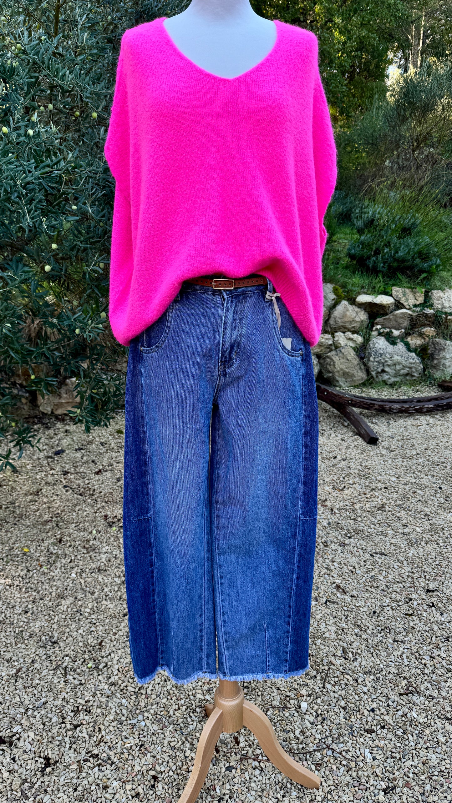 Pull Sans Manches Col V Femme