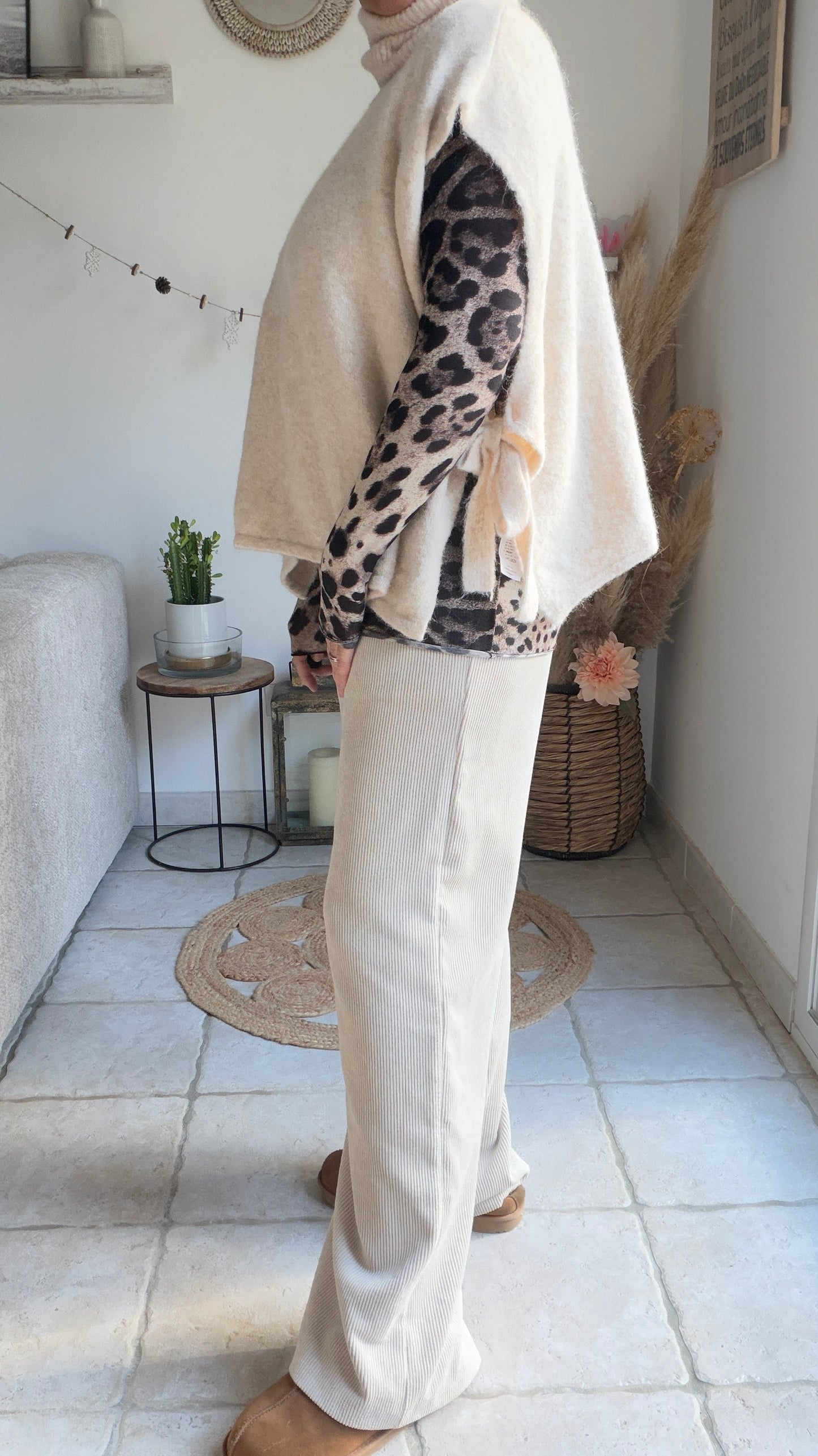 Pantalon velours beige