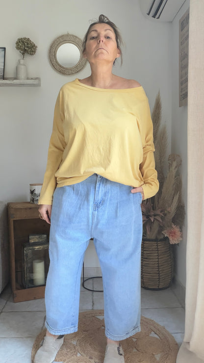 T-shirt Manches longues loose -  plusieurs couleurs disponibles