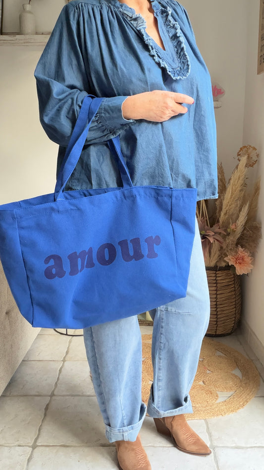 Cabas Amour Bleu