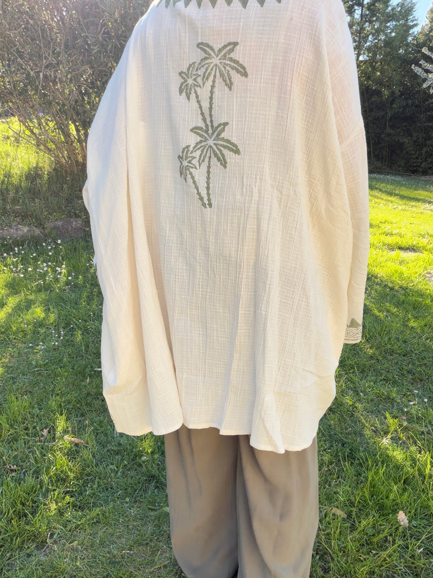 Kimono court Palmier