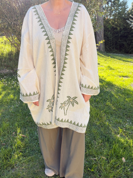 Kimono court Palmier