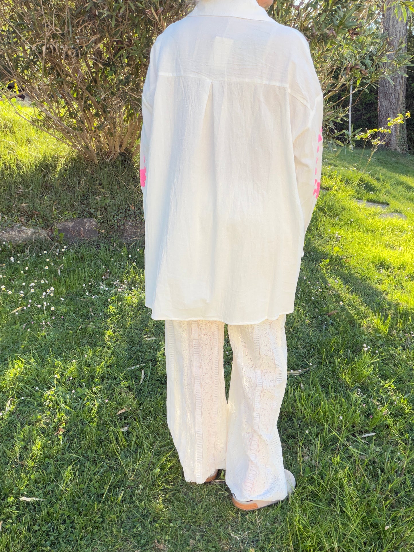 Chemise coeur brodé