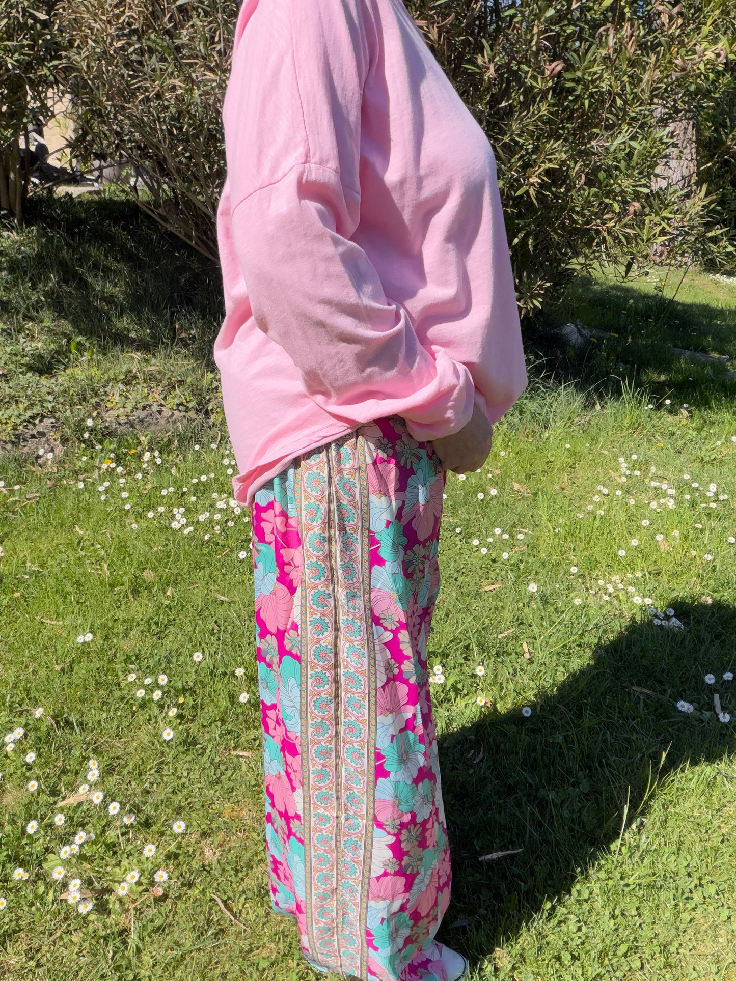 Pantalon fluide - Rose/Fuschia
