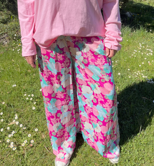 Pantalon fluide - Rose/Fuschia