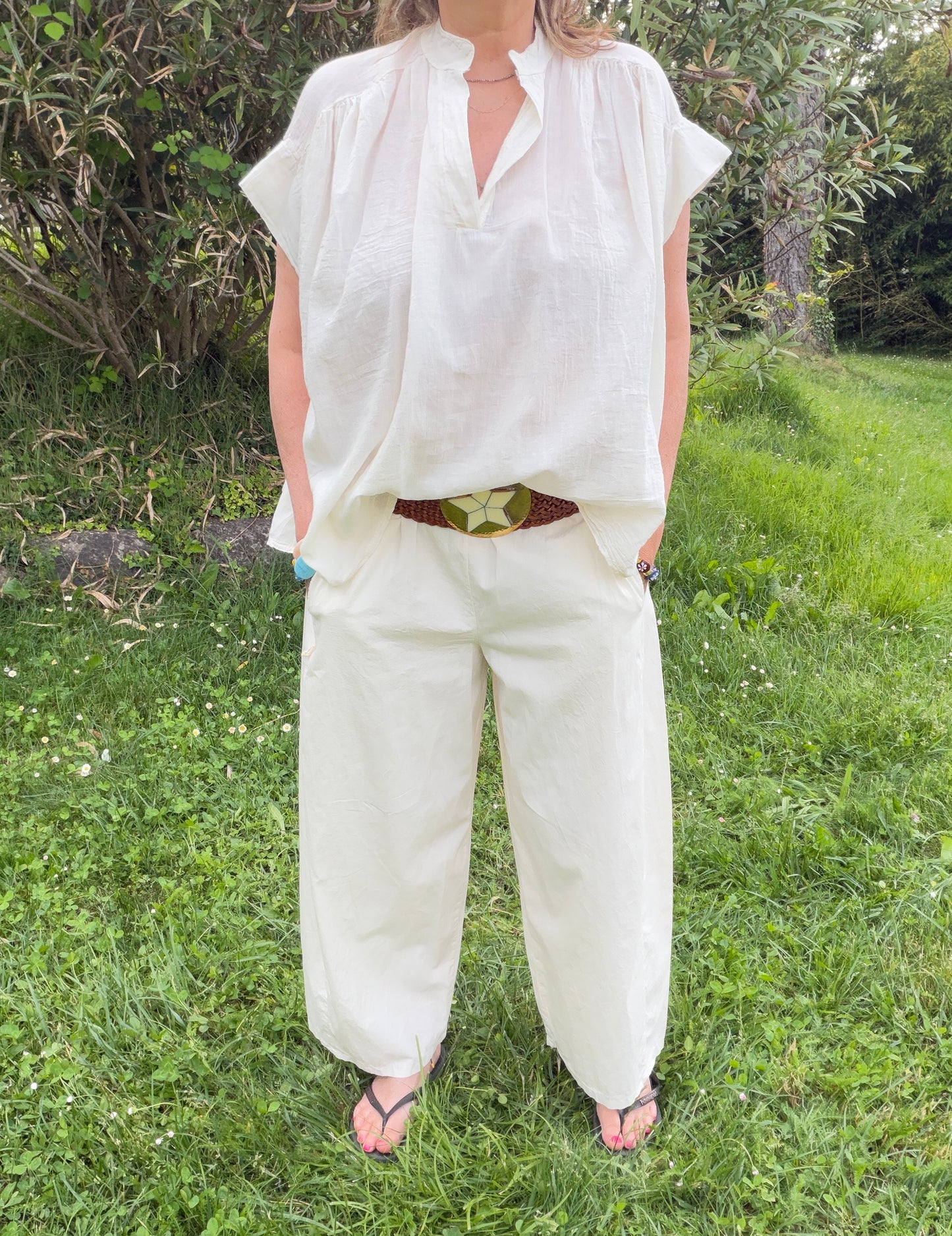 Pantalon popeline